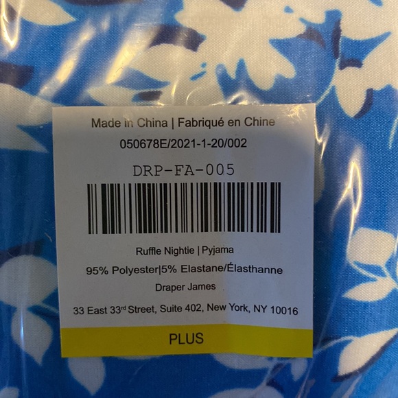 Draper James pajamas nightgown. NWT size XXL/XXXL - Picture 2 of 5